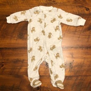 Carter's Monkey Fleece Footed Sleep and Play Baby Sleepers